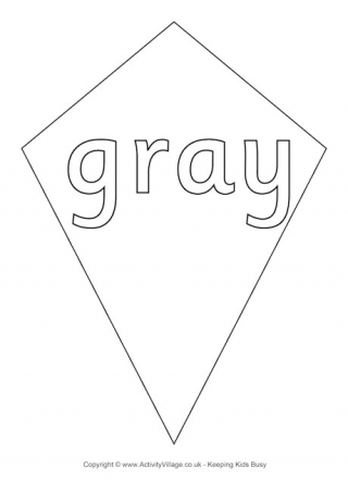 Gray Kite Colouring Page