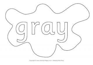 Gray Colouring Page Splats