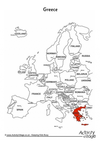 Greece On Map Of Europe