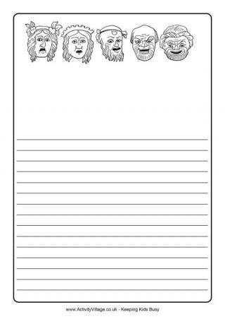 Greek Masks Notebooking Page