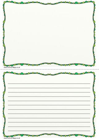 Green Doodle Writing Frame 2