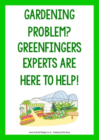 Greenfingers Garden Centre Expert Help Poster