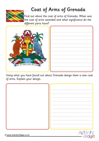 Grenada Coat Of Arms Worksheet