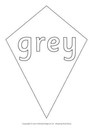 Grey Kite Colouring Page