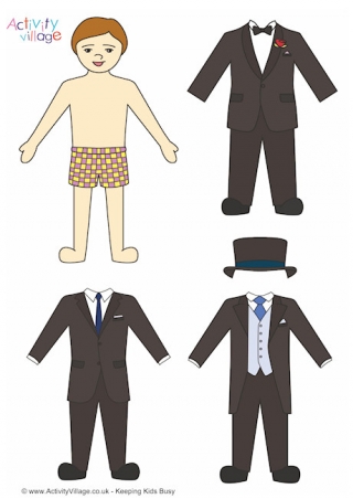 Groom Paper Doll