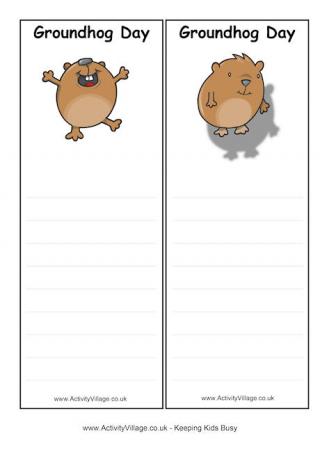 Groundhog Day Bookmarks 2