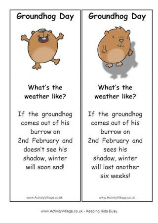 Groundhog Day Bookmarks