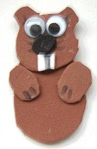 Groundhog Day Finger Puppet