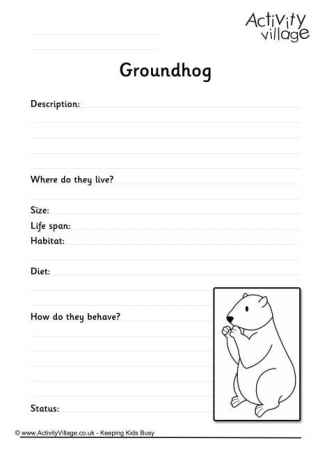 Groundhog Worksheet