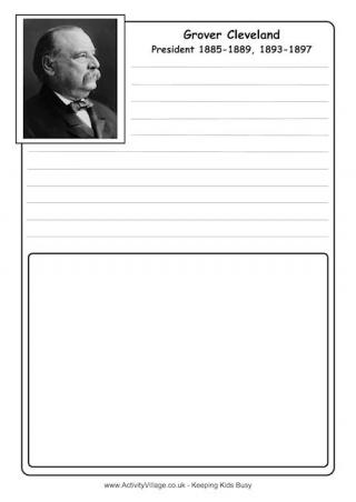Grover Cleveland Notebooking Page