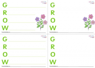 Grow Acrostic Poem Printable