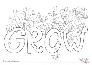 Grow Colouring Page