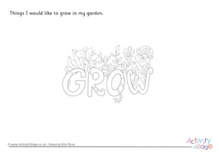 Grow in my Garden Worksheet