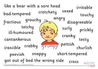 Grumpy Synonyms Poster