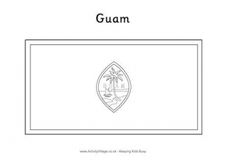 Guam Flag Colouring Page