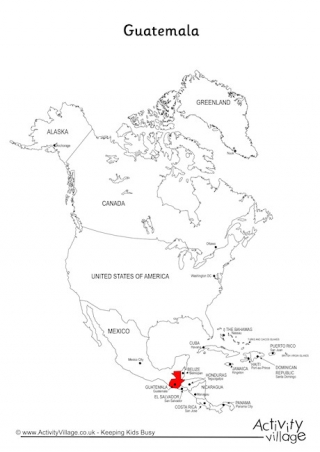 Guatemala On Map Of North America
