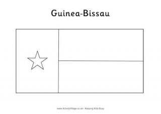 Guinea Bissau Flag Colouring Page