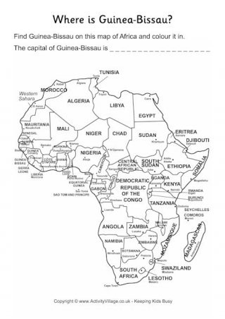 Guinea Bissau Location Worksheet