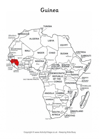 Guinea On Map Of Africa