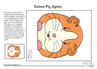 Guinea Pig Printable Jigsaw