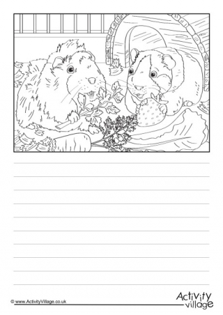 Guinea Pig Scene Story Paper