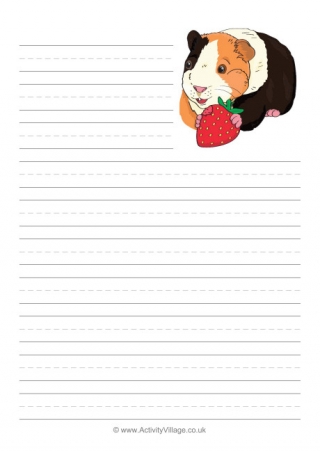 Guinea Pig Writing Paper 1