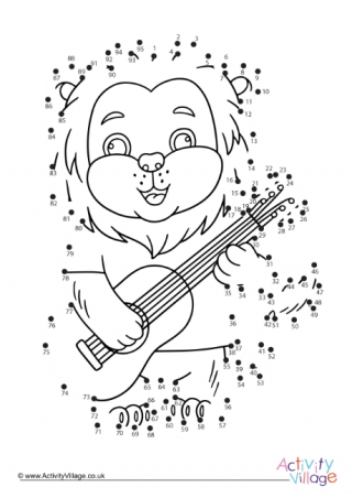 Guitar Lion Dot to Dot