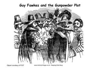 Gunpowder Plot Colouring Page