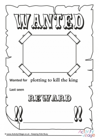 Gunpowder Plot Wanted Poster