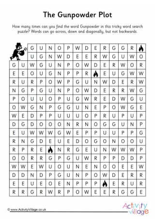 Gunpowder Plot Word Search 2