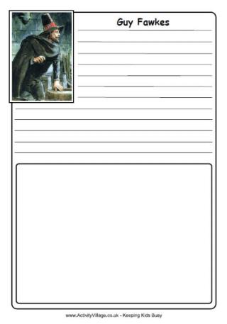 Guy Fawkes Notebooking Pages