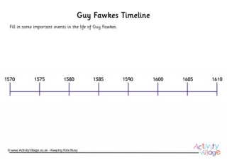 Guy Fawkes Timeline Worksheet