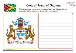 Guyana Coat Of Arms Worksheet