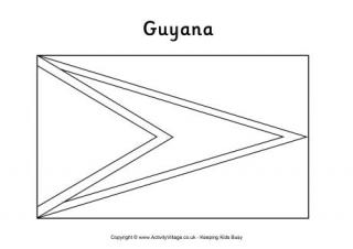 Guyana Flag Colouring Page
