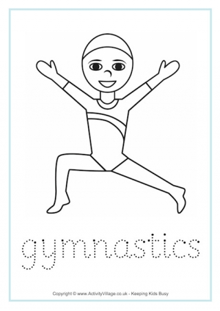 Gymnastics Tracing Worksheet