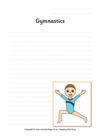 Gymnastics Writing Page 