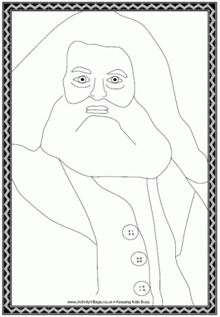 Hagrid Colouring Page