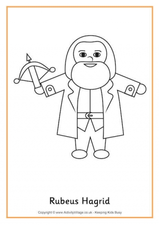 Hagrid Colouring Page