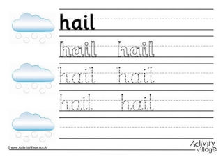 Hail handwriting worksheet