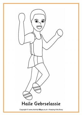 Haile Gebrselassie Colouring Page