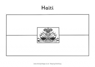 Haiti Flag Colouring Page