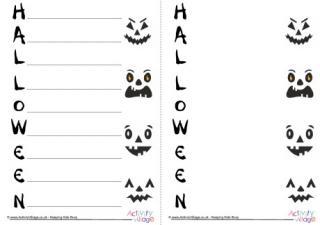 Halloween Acrostic Poem Printable 2