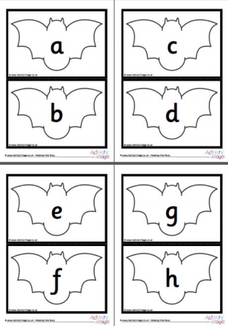 Halloween Bat Alphabet Cards