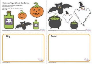Halloween Big And Small Size Sorting