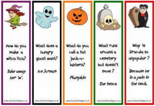 Halloween Bookmarks - Jokes