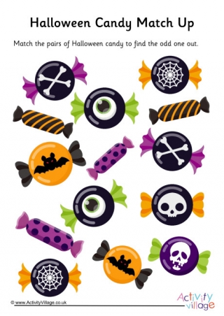 Halloween Candy Match Up Puzzle