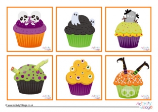 Halloween Cupcake Game Cards