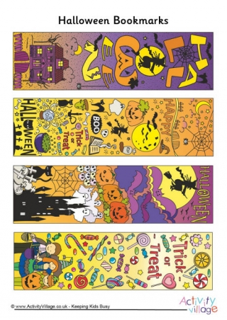 Halloween Doodle Bookmarks