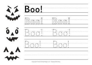 Printable Halloween Worksheets For Kids