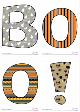 Halloween Letters - Boo!